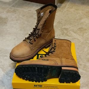 AdTec women’s STEEL TOE Logger Boots sz 8